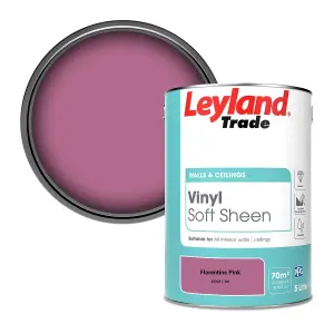 Leyland Trade Vinyl Soft Sheen Walls & Ceilings Emulsion Paint Florentine Pink (PPG17-09) - 5L