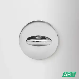 AFIT Round Bathroom Thumbturn & Release Set - Polished Chrome Universal Silver Door Turn and Release Lock for Bathroom Toilet