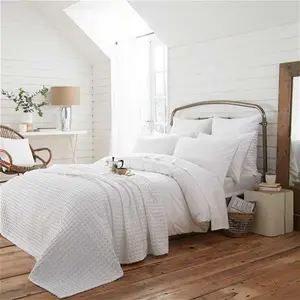 DUSK Girona 200 Thread Count Pom-Pom Duvet Cover - Cotton - White - Single