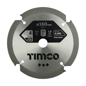 TIMCO PCD Fibre Cement Saw Blade - 160 x 20 x 4T