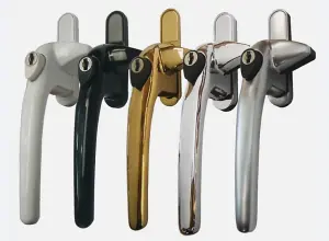 Schlosser Technik Apto Cockspur Window Handle Kit - Left Handed Satin Chrome