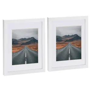 Photo Frames with 5" x 7" Mount - 8" x 10" - White Mount - Pack of 2