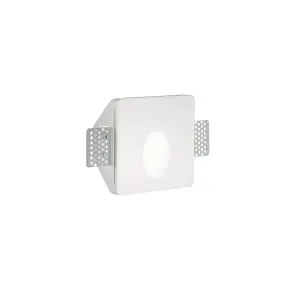 Luminosa Walky-3 Integrated LED Plaster In Indoor Recessed Marker Wall Lamp 1 Light White 3000K