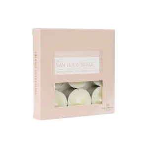 Wax lyrical Vanilla & suede Small Tea lights, Pack of 9