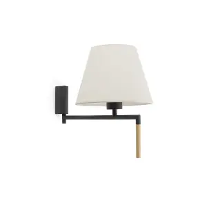 Luminosa Ron Wall Light with Shade Grey, E27