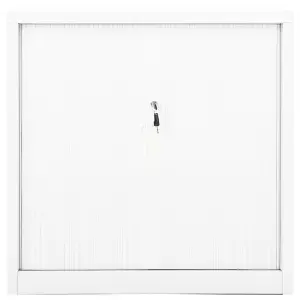 Berkfield Sliding Door Cabinet White 90x40x90 cm Steel