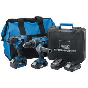 Draper Storm Force 20V Cordless Impact Kit (7 Piece) 40448