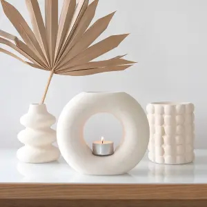 Something Different Wave Vase Cream (One Size)