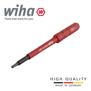 Wiha Slimbit Hex Screwdriver 1.5mm Hexagon Head 1000v VDE Electrician 75mm 37222