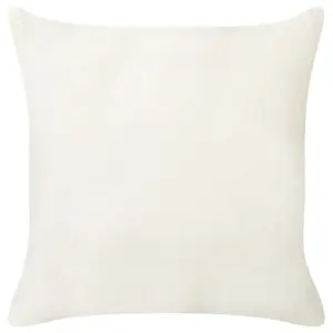 Set of 2 Cushions SURMI Faux Fur 45 x 45 cm Solid Embossed Off-White