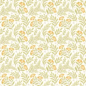 Hoopla Walls Petite Posy Citrus Sun Smooth Matt Wallpaper