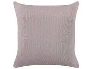 Throw Cushion AGAPANTHUS Cotton 45 x 45 cm Striped Block-Printing Pink