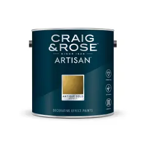 Craig & Rose Artisan Antique Gold effect Mid sheen Topcoat Special effect paint, 2.5L