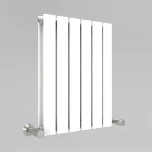 White Flat Tube 600x456mm Horizontal Double Panel Heated Towel Radiator