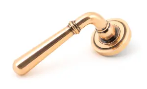 From The Anvil Polished Bronze Newbury Lever on Rose Set (Art Deco) - Unsprung