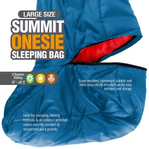 Wearable Sleeping Bag Blue Adults Large/XL