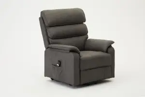 Blair Electric Recliner Lift And Tilt Riser Armchair Air Leather, Grey