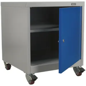 Premium Industrial Mobile Locker Cabinet with Wheels and Lock