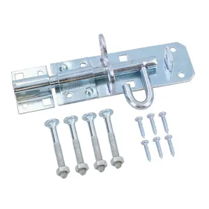 100mm Galvanised Brenton Slip Bolt Padbolt Slide Latch Lock Sheds Gates