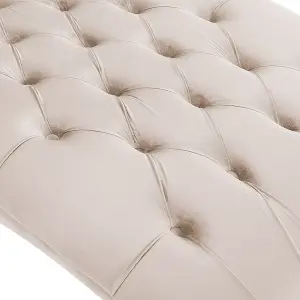 Velvet Chaise Lounge Beige MURET