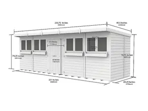 DIY Sheds 20x6 Pent Summer Shed Loglap