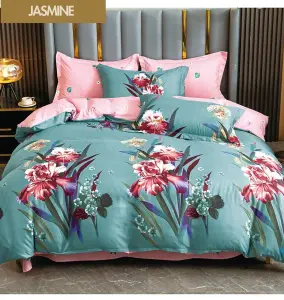 Jasmine Floral Printed Duvet Set