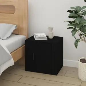 Berkfield Bedside Cabinet Black 50x39x47 cm