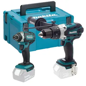 Makita DLX2145 18v LXT DHP458 Combi Hammer Drill + DTD152 Impact Driver + Makpac