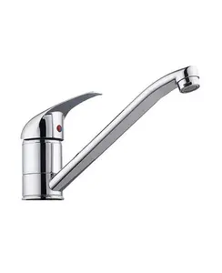 Motorhome Caravan Mixer Tap Single Lever Long Spout Modern Chrome + Flexi Hoses