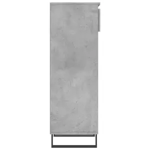 Shoe Cabinet Concrete Grey 40x36x105 cm Engineered Wood