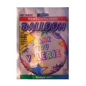 Thank You Veleries Customisable Balloons Multicoloured (One Size)