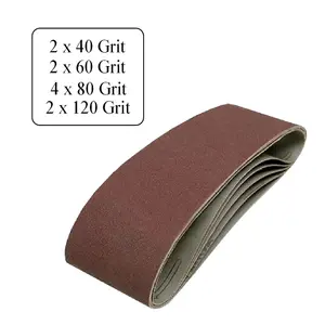 10 x Assorted Grit 75 x 533mm Sanding Belts for Wood & Metal Power Sanders