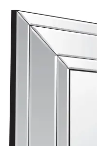 MirrorOutlet Langley All Glass Modern Bevelled Mirror 68 x 58CM