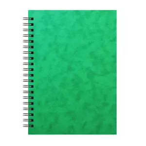 Silvine A6 Wirebound Hardback Notebook 100 Sheets (Pack Of 12) Green (One Size)