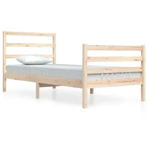 Berkfield Bed Frame Solid Wood Pine 90x200 cm