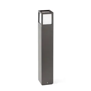 Luminosa Onze 1 Light Outdoor Bollard Light Dark Grey IP54, E27