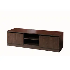 Modern TV Unit 120cm Media Cabinet 2 Doors + Shelf Wenge Turin