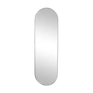 Melody Maison Black Oval Wall Mirror 40cm x 140cm