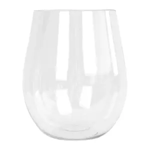 Reusable Plastic Stemless Wine Glasses - 600ml - Pack of 6