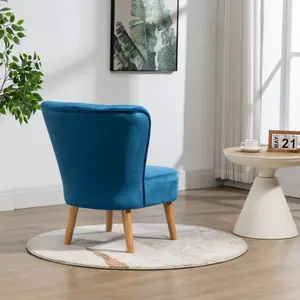 Arezza Velvet Accent Chair - Blue