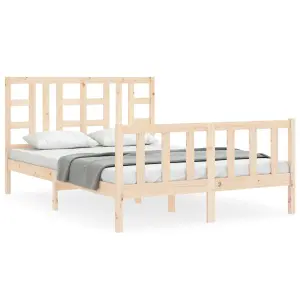 Berkfield Bed Frame with Headboard 140x200 cm Solid Wood