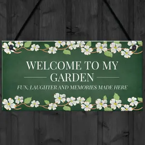 Red Ocean Garden Welcome Signs Novelty Garden Shed Plaques Home Decor Garden Gifts For Her