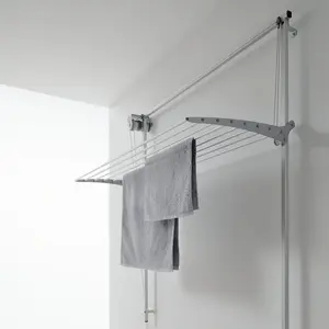 Steel Foldable Wall-Mounted Drying Rack 120cm H x 17cm W x 13cm D