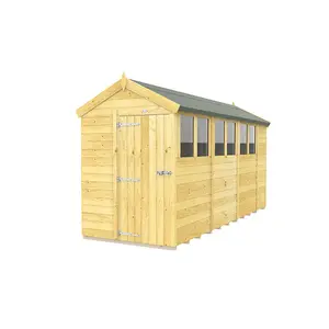 DIY Sheds 5x14 Apex Shed - Single Door With Windows