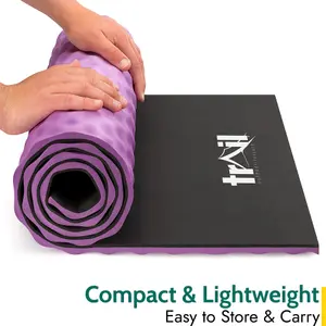 Contour Camping Mat 15mm Thick Sleeping Roll Pad Waterproof Lightweight Purple Trail