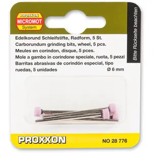 PROXXON Corundum Grinding Bit Aspirin 6mm Dia. (Pkt 5)