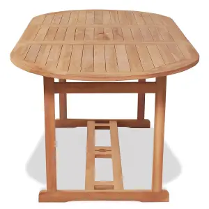 Berkfield Garden Table 180x90x75 cm Solid Teak Wood