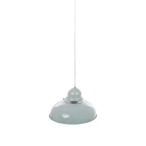 Interiors by Premier Vermont Blue Bowl Shaped Pendant Light