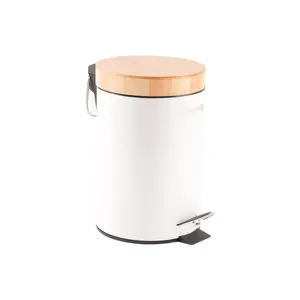 Step On Rubbish Bin White / 3L