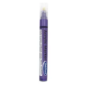 Acrylic Paint Marker Pen Permanent for Stone Leather Fabric Plastic (Violet)